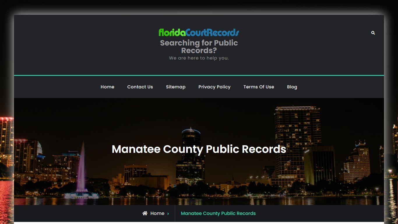 Manatee County Public Records - Searching for Public Records?